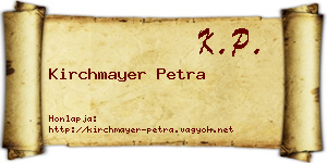 Kirchmayer Petra névjegykártya